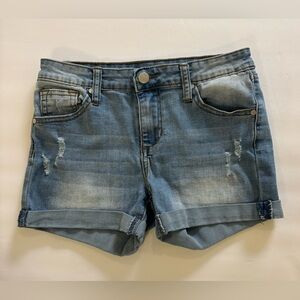 Joes Girls Denim Shorts Mid Rise Denim Stretch